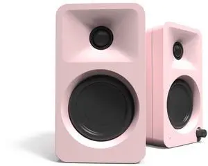 Kanto ORAMP 100W Powered Reference Desktop Computer Speakers with Bluetooth 5.0 and USB-C Input | Bi-Amplified | 100 Hz Automatic Crossover | Reference Quality Sound | Pair | Pink