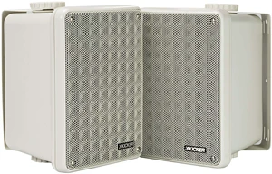 KB6B 2-Way Full Range Indoor Outdoor Speakers (Pair) Weatherproof Speakers for Patio Garage Poolside in-Home, 6.5 inch woofer, 2x5 inch Horn Tweeter Gray KB6B 2-Way Full Range Indoor Outdoor Speakers (Pair) Weatherproof Speakers for Patio Garage Poolside in-Home, 6.5 inch woofer, 2x5 inch Horn Tweeter Gray