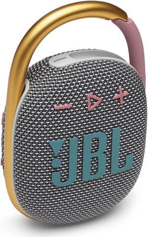 JBL Clip 4: Portable Speaker with Bluetooth, Built-in Battery, Waterproof and Dustproof Feature - Grey (JBLCLIP4GRYAM)