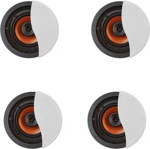Klipsch CDT-3650-C II In-Ceiling Speaker - White Four-Pack for Custom Installation