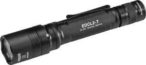 SUREFIRE EDCL2-T Black Tactical Handheld Flashlight, CR123A, 1200/5lm