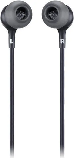 JBL Live 100 In-Ear Headphones with In-Line Microphone and Remote (Black)
