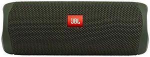 JBL Flip 5 Portable Waterproof Bluetooth Speaker (Green)
