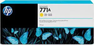 HP 771A 775-ml Yellow DesignJet Ink Cartridge, B6Y18A