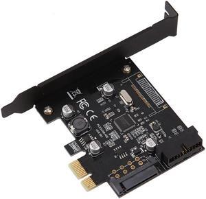 PC PCI-E Express PCI-E 19pin USB 3.0 Connector and 15-pin SATA Power Expansion Card PCIE Controller Adapter Add On Cards