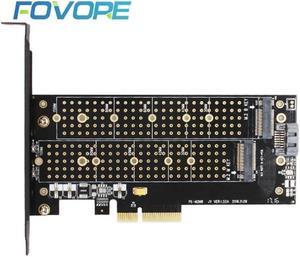 M.2 NVMe SSD NGFF TO PCIE X4 adapter M Key B Key dual interface card All Size m2 card adapter Support PCI Express x4 2230-22110