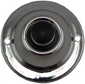 Lee Electric, BC200C, Chrome, Wired Classic 1-3/4" Round Push Button, With Black Button For Bell