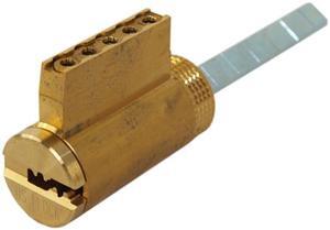 US-1 Lock (Like Mul-T-Lock) KIK LT Combo Polished Brass US3 Key In Knob And Deadbolt Cylinder Plug For Knob, Lever, Or Deadbolt With High Security 015 Keyway