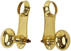 Marks K21AC/3 Polished Brass US3 Solid Unilock Knob / Plate Assembly Kit Thru Bolted, Replacement For Marks Mortise 21AC Ornamental Iron Gate Door Lock