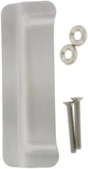 Ultra Hardware 59042 Silver Coated Steel - 3" X 6" Short Door Latch Protector Guard for Outswinging Door