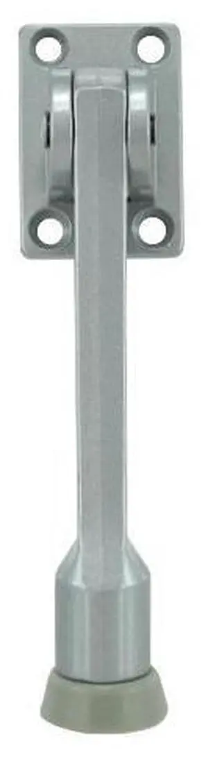 Tuff Stuff, 6650AL, Aluminum Finish, 5" Zinc Die Cast Drop Down Door Holder Stop
