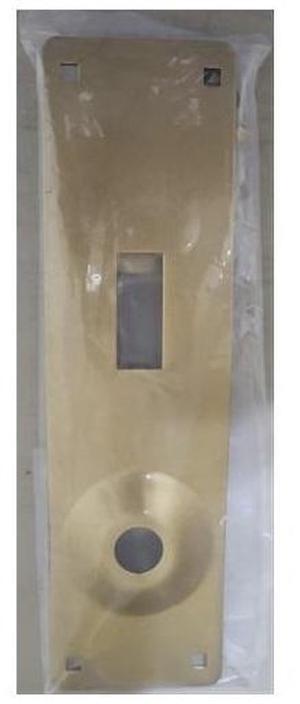 Progressive 1066GP 3" X 11" Gold Bake Kote Cylinder Guard Mortise Lock  Plate with Adjustable Rose