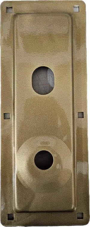 Progressive 1044BP, 1/4" High, 4" X 10", Glossy Gold Bake Kote, Mortise Lock Cylinder Guard Plate