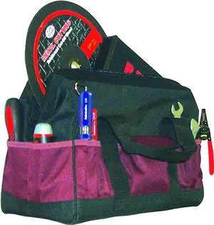 Tuff Stuff, 59113, 17-1/2", 26 Pockets, Heavy Duty Polyester Fabric, Tool Bag