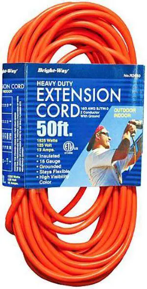Bright Way, R3000, 100' 14/3 Orange Extension Cord, Heavy Duty, Indoor/Outdoor