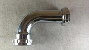 2970010, 1-1/4" x 4" 22 Gauge Chrome Plated Slip Joint Elbow