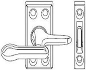 Ultra Hardware, 27110, Decorative, Solid Brass, Casement Window Fastener