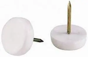 Shepherd True Value, TV32027, 4 Pack, 3/4", White Plastic Base Nail On Glide