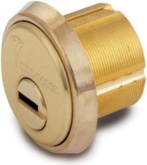 Mul-t-lock, MOR4C02-05-206, Brass, Replacement 1-1/2" Mortise Cylinder with Yale Standard Cam, HIGH SECURITY, MT5 + KEYWAY