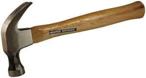 Master Mechanic Coastal International, B16MM, 16 OZ, Bell Face Nail Hammer, Curved Claw