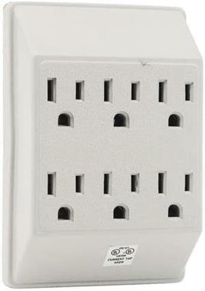 Power Play Products PPP, PP-16000TW, White, 6 Outlet Wall Tap