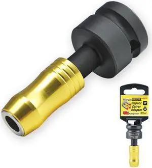 Ivy Classic 44852, 1/2" Impact To 1/4" Hex Driver, Mega Magnetic Impact Driver Adapter