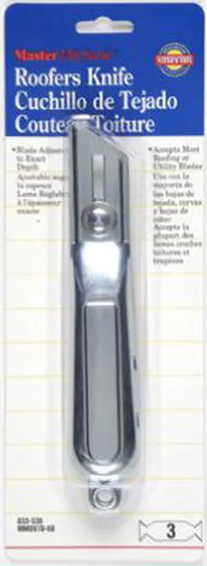 American Safety Razor Master Mechanic, MM0970-68, Roofer's Knife, Hook Or Utility Blades