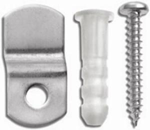 OOK Impex Systems, 50221, 12 x 4 Pack (total of 48 pieces), 1/4", Metal Mirror Holders With Screws & Anchors
