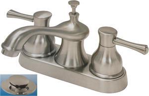 Aqualux Vienna Collection, 673-9603, Satin Nickel, Lavatory Bathroom Sink Faucet, With Pop Up