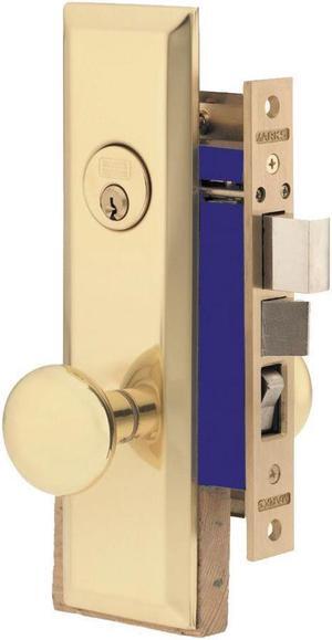 Marks Metro 114A/3 Brass Left Hand Mortise Entry, Thru Bolted, Lockset, Lock Set