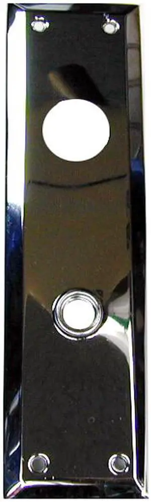 Tuff Stuff, 3022DC, Satin Chrome 26D, Escutcheon Plate 2-3/4" X 10" Knob And Cylinder Hole, For Surface Mount Marks Mortise Lock