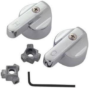Aqua Plumb, C357, Pair, Chrome, Fit-All Lavatory Sink & Tub Shower Handle, Large Canopy Lever