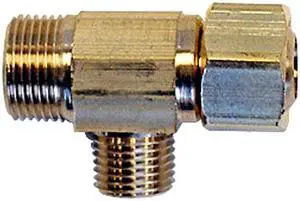 Aqua Plumb, 3515P, Easy Connect 3/8" x 1/4" Brass Supply Stop Extender Tee, Quick Tee Adapter