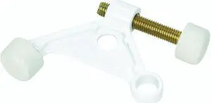National White Zinc Hinge Pin Door Stop N248401