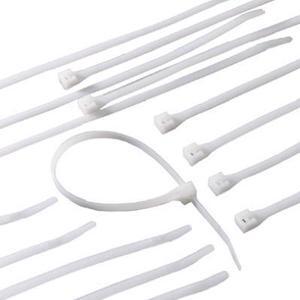 KC Professional, 97082, 100 Pack, 8" White Natural Cable Tie, Nylon, 40 LB Tensile Strength