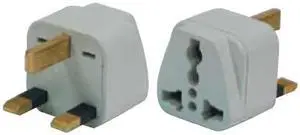 CONECT IT, 10-033, FOREIGN TRAVEL 3 Flat Pins Grounding Universal Adapter Plug