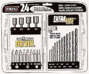 Master Mechanic, 647372, 24 Piece Titanium Drill & Drive Set, With Case