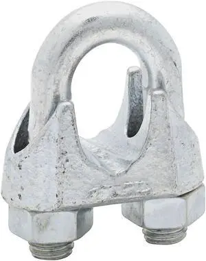 National, N248-294, 1/4", Zinc Wire Cable Clamp