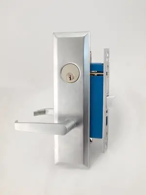 Maxtech (Marks Metro 116A/26D Like) Satin Chrome 26D, Left Hand, Heavy Duty Mortise Entry Screwless Lever Lockset Thru Bolted, 2-1/2" Backset