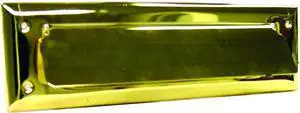 Ultra Hardware, 67105, 3" x 10", Polished Brass US3, Mail box Letter Slot, Double Flap