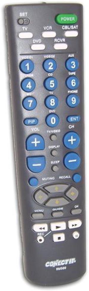 CONECT IT, RM500, 5 Device, Black, Multi Function Brand Universal Remote Control