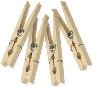 My Helper, 4850SM, 50 Pack, Wood Clothespin With Spring, Large Size