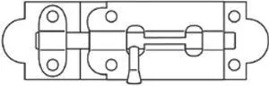 Ultra Hardware, 06070, 4" Polished Brass Standard Duty Long Throw Barrel Bolt