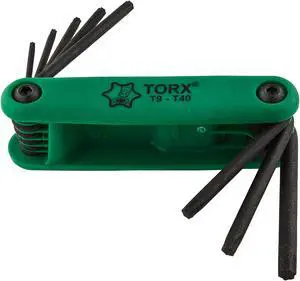 National, N272-799, V7040, 8 Piece, Torx Star Fold Up Hex Key Set