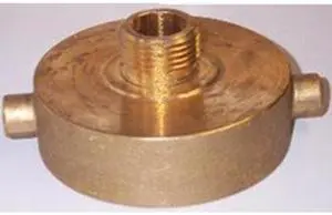 2-1/2" Female x 3/4" Male Solid Brass Fire Hydrant Adapter for Garden Hose Connection