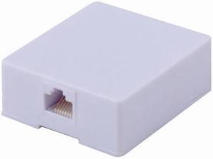 CONECT IT, CPD-50506, Cat 5, RJ45, White, Surface Mounted, Wall Jack For Ethernet Cables