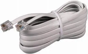 CONECT IT, 20-025WH, White, 25' Modular Line Phone Cord