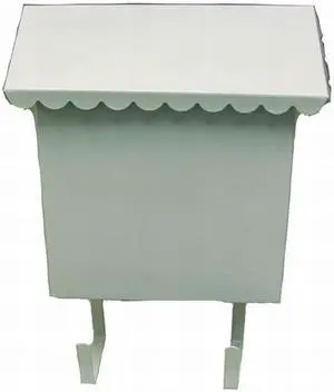 Tuff Stuff 2022 White Enamel Metal Vertical Mailbox, No Lock