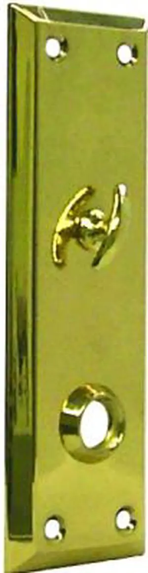 2-1/4" X 7" Escutcheon Plate w/ Knob Hole And Thumb Turner