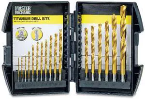 Master Mechanic, 647386, 17 Piece, Titanium Nitride Drill Set, Organized In A Durable Case